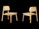 Levede 4x Rattan Dining Chair Wooden Kitchen Chair CH1145-2-NTX2