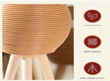 Wicker Plant Stand, Mini Rattan Woven Plant Stand with Wooden Legs for Indoor Plants, Light Brown V1192-AZ-W-19565
