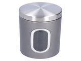 3Pcs Storage Jar Stainless Steel Food Tea Nut Container with Window Durable and Large Capacity for V1294-YM0714-3117210172411