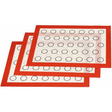 Silicone Baking Mat 3 pcs Set Reusable Non-Stick Baking Sheet Pastry Kneading Dough Oven Mat For V1188-MS-227-0835
