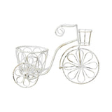 Distressed White Small Bicycle Planter 25x18cm V637-67521BYC