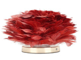 Feather Table Lamp Stepless Dimming USB Charging Touch Control LED Table Lamp for Bedroom Cafe Wine V1294-YM0703-3119230061313