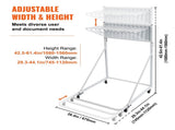 Mobile Blueprint Storage Rack, Plan Holder with 12 Pivot Brackets, Mobile Blueprint Holder V952-LTJJS12CYDS0N873YV0