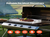 Stainless Steel Griddle, 17x13 inch Universal Flat Top Rectangular Plate, Gas Grill Griddle for BBQ V952-SCJPBXG1713IYPLMKV0