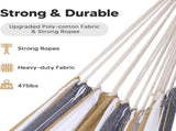 Large Hammock for Tree, Outdoor Tree Fabric Hammock Only, Coffee Stripes V1258-DP02-WO-941