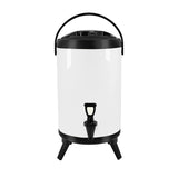 SOGA 10L Stainless Steel Insulated Milk Tea Barrel Hot and Cold Beverage Dispenser Container with VICDISPENSER10LWHT