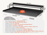 Washer Dryer Countertop with Shelf 54"x27" Wooden Washer Dryer Cover Black V952-XYTM54INCHHSDRLVGV0
