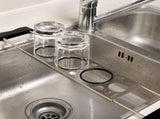 Heavy-Duty Stainless Steel Kitchen Multi-Purpose Drain Rack with Versatile Cutlery Basket and Cup V1341-ZY-RU3RGSZP-BLACK-C1