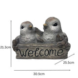 Welcome W 2 Birds Planter W Hole & Plug 30x25cm V637-49452WEL