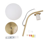 Glass Wall Sconce Indoor Wall Sconce Golden E27 E26 Wall Lamp Holder 85265V for Bedroom V1294-YM0703-3119230087111