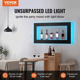 VEVOR LED Lighted Liquor Bottle Display Bar Shelf RF & App Control 1210 mm V952-KZXBGLED248RFXCBHV3