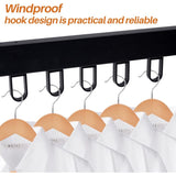 3 Tier Extendable Wall Clothes Drying Rack For Balcony And Bathroom Black Foldable Wall V1188-MS-227-1920