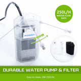Aquarium Starfire Glass Fish Tank Set Filter Pump 16L V274-AQ-FT16L
