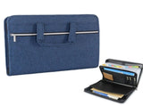 13 Pocket Expanding Folder Document Case with Handle, Zippered Travel File Folder Business File Case V1370-AZ4-12918