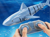2.4G Remote Control Shark Toy RC Simulation Shark for Swimming Pool Blue V1263-JX-7293-1