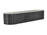 Metal Raised Garden Bed, 2.4 x 0.6 x 0.6 m Oval Outdoor Galvanized Planter Garden Box, Open Bottom V952-JSYHZZCTYXSH1MOSL002V0