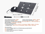 60W Foldable Solar Panel Charger, 16BB N-Type Monocrystalline Solar Panel 24% Efficiency, V952-BXZDTYNB160W36PFJ001Y3