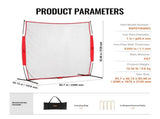 Barricade Backstop Net, 7x7 ft Ball Sports Barrier Netting, Portable Practice Equipment with Carry V952-DQW77YC00000P85CUV0