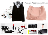 Fashion PU Leather Tote Bag Set for Women Handbag Shoulder Bag V1263-JX-3491