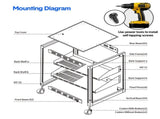 Alston 12U Open Frame Server Rack Hifi Device Rack with Vented Shelves Heavy Duty 4-Post AV/IT V985-12UOPENCABINET