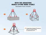Chain Sling, 10 mm x 300 cm Chains with Hooks, G80 Engine Chain Hoist Lifts, 8 Ton/8344 kg V952-DGDLHHMGFH1JVNVOQV0