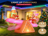 Jingle Jollys Christmas Inflatable Seesaw 1.8M Height LED Outdoor Decorations Illuminated XMAS-INF-SEESAW-6FT