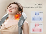 Grey Portable Shiatsu Neck and Shoulder Massager with Heat Rechargeable 2000mAh Battery V888-ELOSUNG18389