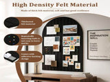 Felt Bulletin Board, High Density Thick Felt, Free Colored Push Pins, Stylish Arched Design, for V1369-AZ3-W-12037