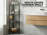 Artiss 4 Tier Floor Standing Corner Shower Caddy Bathroom Organizer Black BSR-B-4T-110H-BK