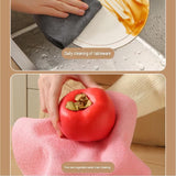 3 Pack Grey Microfiber Cleaning Cloth Roll - 25x25cm Thickened Absorbent Wipes - Lint Free Reusable V888-ELOSUNG56253-1