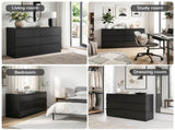 Artiss 6 Chest of Drawers Lowboy Black FURNI-N-CDR-02-BK-AB