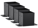 101.6x101.6mm Post Base 4 Pcs, Inner Size 91x91 Post Base Brackets, Heavy Duty Powder-Coated Post V952-QBLZDZTG4J44INMMHV0