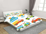 3Pcs/Set Polyester Fiber Quilt Cover Pillowcase Kit Comfortable Household Bedroom Bedding V1294-YM0901-3117200096714