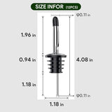 Wine bottle pourer - 12-pack stainless steel - quick bottle dispenser with conical spout and rubber V1259-DP01-BO-246
