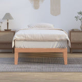 Single Size Warm Wooden Natural Bed Base Frame King Single V264-STB-108P-NTR-KS-1