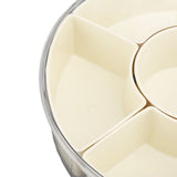Divided Serving Tray with Lid PP PET Sealed Rotatable Clear Snack Spinner Food Platter Charcuterie V1294-YM0901-3118240178811