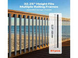 61 Pack Deck Balusters, 82 cm Galvanized Steel Railing Spindles, Hollow Rectangle Metal Decking V952-BPKLGZT61G328HWPY001V0