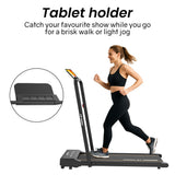 PROFLEX Electric Walking Pad Under Desk Treadmill, Remote Control, Compact Foldable Size, Tablet V219-FTNTRDPFHS3A