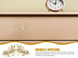 Set of 4 Brass Bunny Drawer Knobs, Metal Bronze Cabinet Handles for Dressers, Cabinets, Furniture, V1192-AZ-W-33150