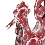 Set 2 Assorted Handcrafted Distressed Red Rooster & Chook 33cm V637-56308CHK