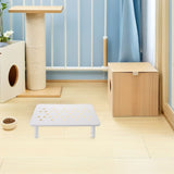 White Adjustable Pet Feeding Stand Table with Universal Fit for Cats and Small Pets V1366-AZ2-W-16067