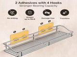 Storage rack for the bathroom, shower and kitchen - uses traceable transparent glue - no drilling V1259-DP01-BO-524