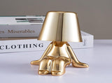 Bedside Touch Control Table Lamp,Creative Little Golden Man Decorative Thinker Statue LED Desk V1192-AZ-W-9787