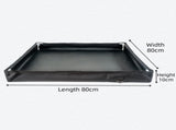 80x80x10CM Black Portable Outdoor Shower Tray & Versatile Collapsible Water Basin - Reinforced V888-ELOSUNG49782
