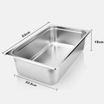 SOGA 12X Gastronorm GN Pan Full Size 1/1 GN Pan 15cm Deep Stainless Steel Tray GASTRONORMPANS5405X12