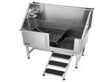 127 cm Dog Grooming Bath Tub Stainless Steel w Stairs Water Filter V952-BXGCWYG50CSL5T18XV0
