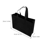 20Pcs Non Woven Grocery Tote Bags for Individuals and Businesses Black V1369-AZ3-W-18681