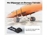 Kayak Cart, 158.8 kg Load Capacity, Kayak Trolley with 30.5 cm Inflatable PU Tires & 2 Straps, V952-SPSPHTTC13INFQKUY001V0