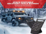 Off-Road Traction Plates Pack of 2 - Portable emergency tool for extra grip on snow, ice, mud, and V1188-ZXY-117-0043