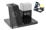 6 in 1 Charging Station with Alarm Clock Wireless Charger with Night Light for V1263-JX-6730
